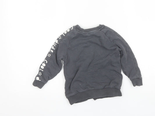George Baby Grey Cotton Pullover Jumper Size 18-24 Months