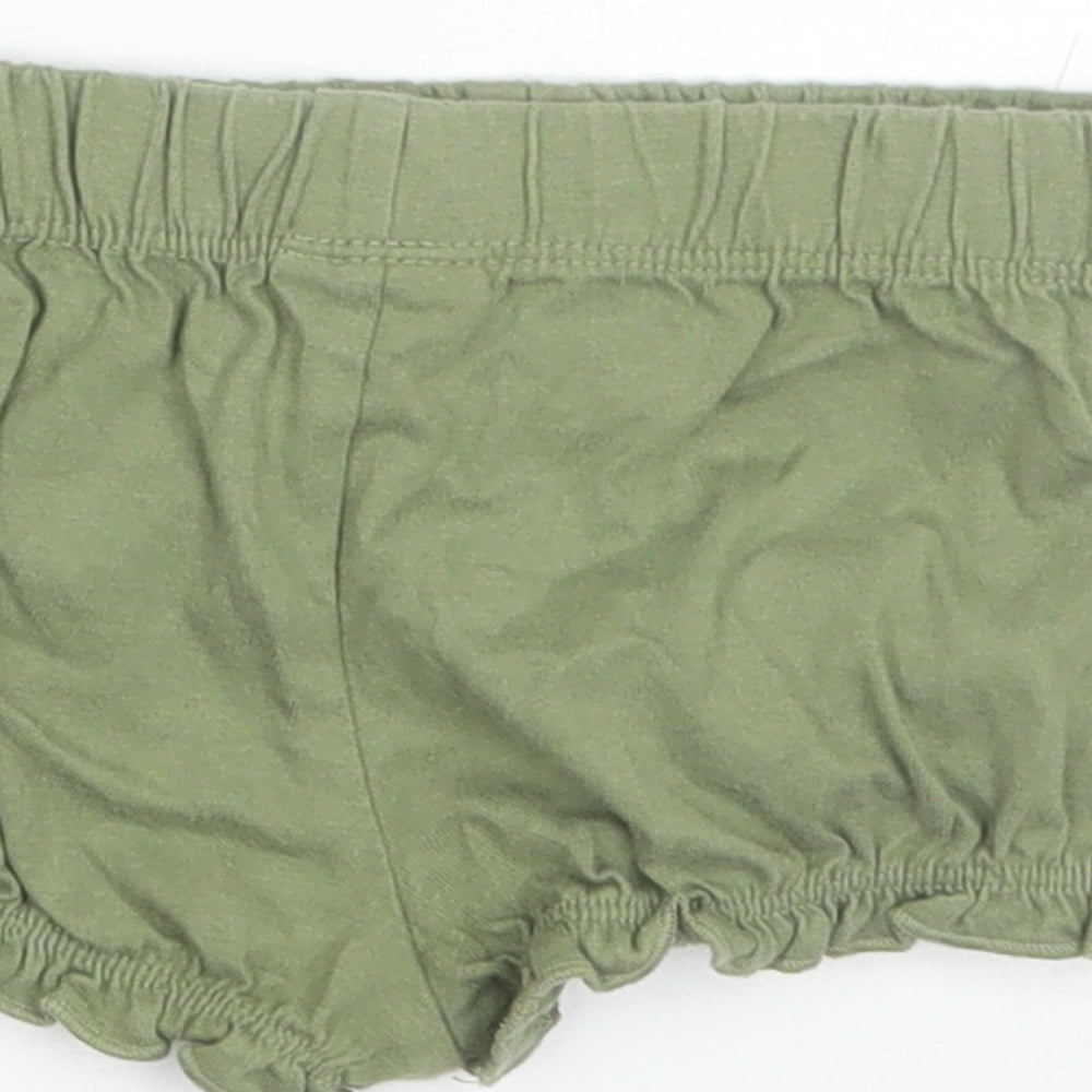 F&F Baby Green Cotton Jogger Trousers Size 6-9 Months