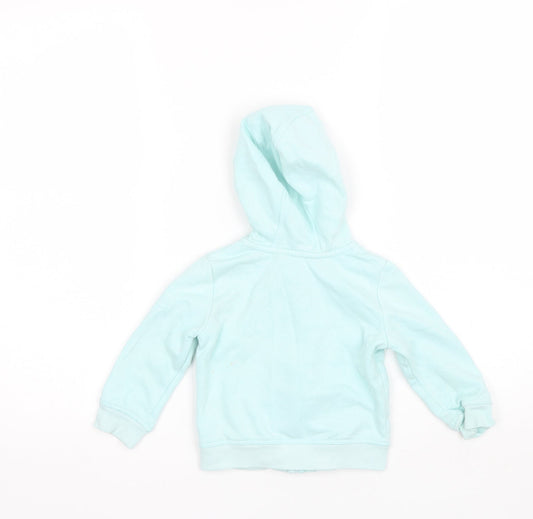 George Baby Blue Cotton Full Zip Jumper Size 12-18 Months