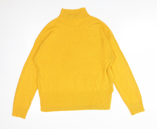 NEXT Womens Yellow Acrylic Basic T-Shirt Size S High Neck