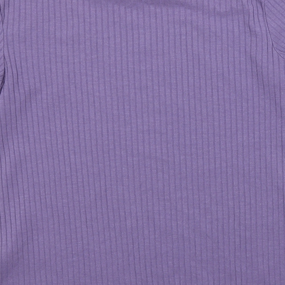 Marks and Spencer Womens Purple Round Neck Polyester Pullover Jumper Size 10