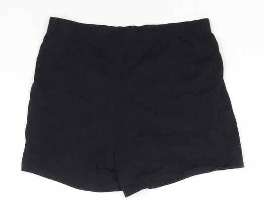 George Boys Black Cotton Sweat Shorts Size 9-10 Years Regular