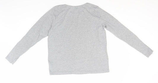 In the Style Womens Grey Cotton Basic T-Shirt Size 10 Round Neck - Hello Handsome