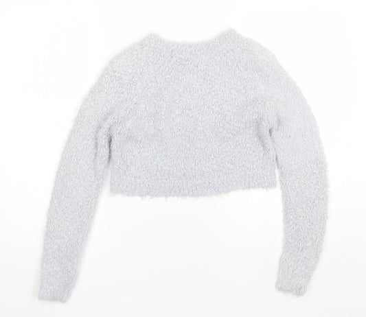 River Island Womens Blue Round Neck Polyester Pullover Jumper Size 6