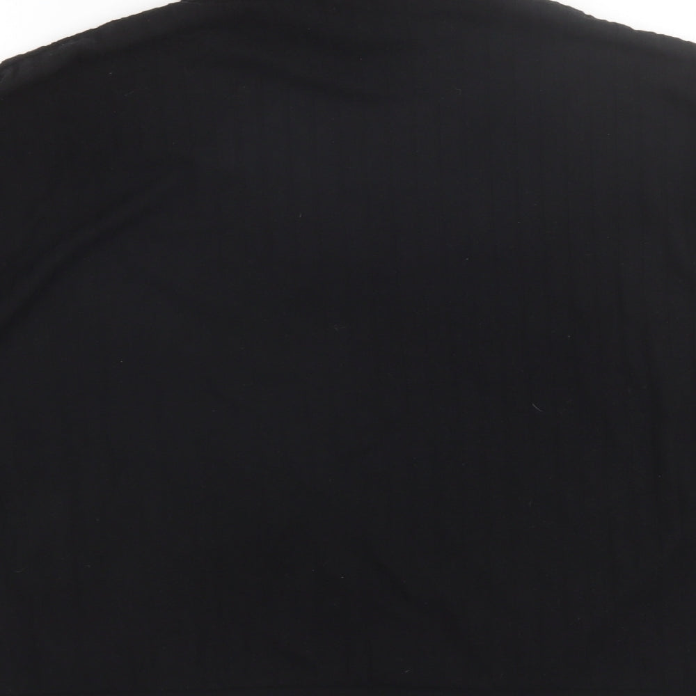 Loungable Womens Black Mock Neck Polyester Pullover Jumper Size 14