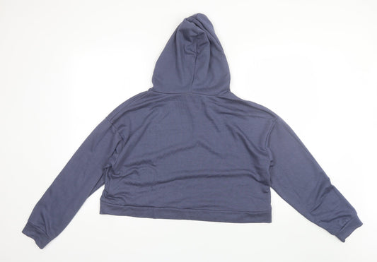 Jeff&CO Womens Blue Polyester Pullover Hoodie Size 12