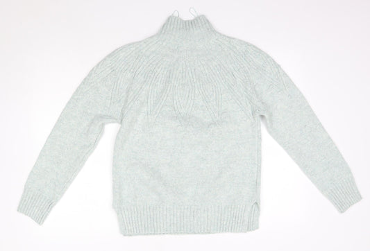 M&S Mens Green High Neck Acrylic Pullover Jumper Size S
