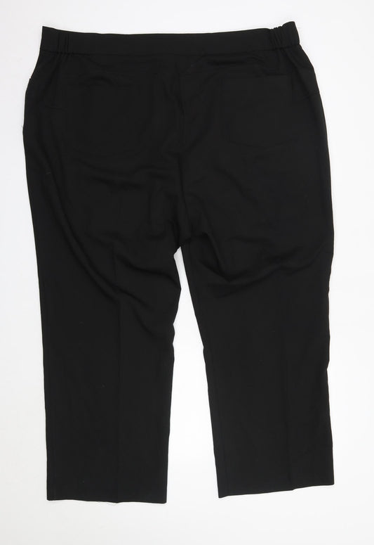 Tailored Womens Black Polyester Dress Pants Trousers Size 28 L27 in Regular