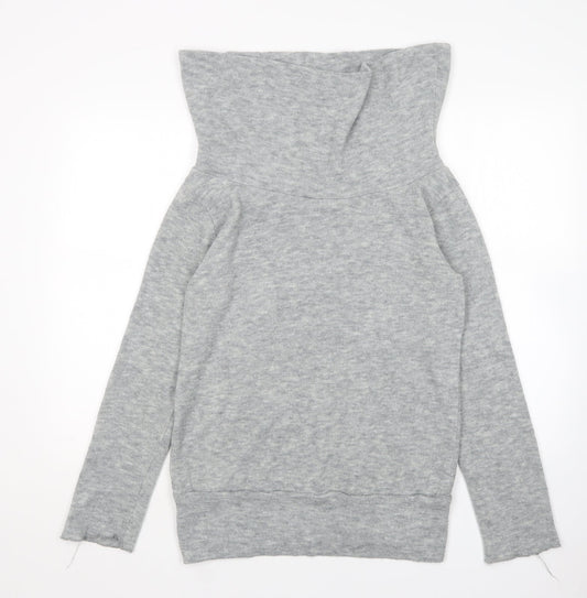 Preownr Womens Grey Roll Neck Pullover Jumper Size XL