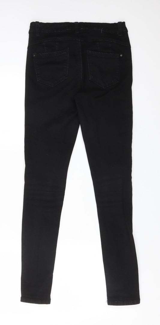 DENIM CO Womens Black Cotton Skinny Jeans Size 10 L29 in Regular