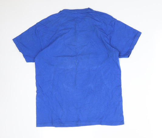 Fruit of the Loom Boys Blue Cotton Basic T-Shirt Size 12-13 Years Crew Neck - MONKEY. LAUGH NOW BUT ONE DAY WE'LL BE IN CHARGE