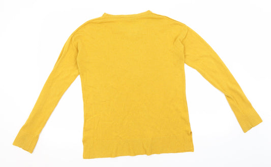 Select Womens Orange Roll Neck Acrylic Pullover Jumper Size M