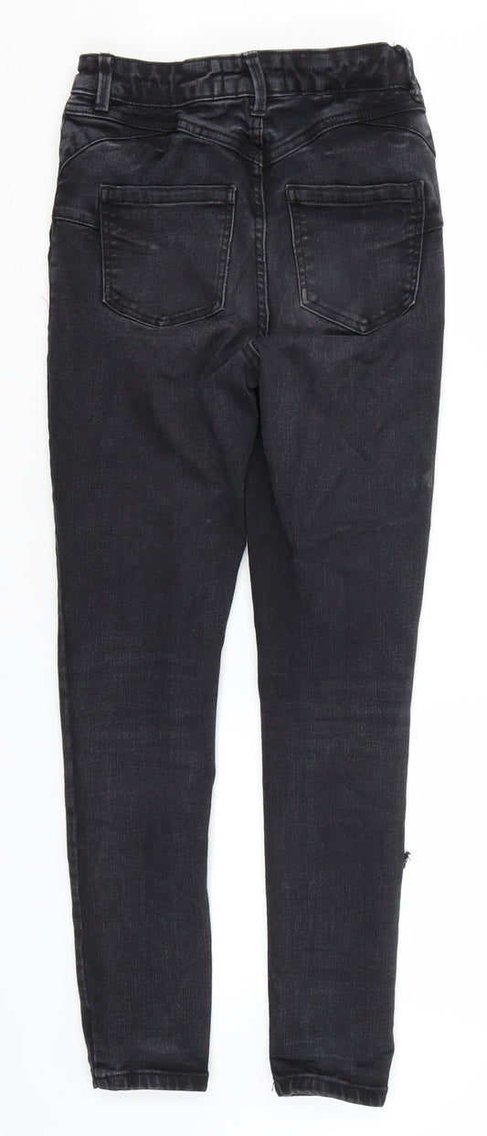 New Look Womens Black Cotton Skinny Jeans Size 8 L26 in Regular