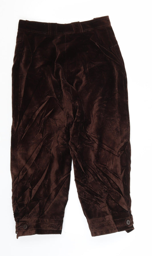 Preworn Womens Brown Trousers Size 8 L20 in Regular