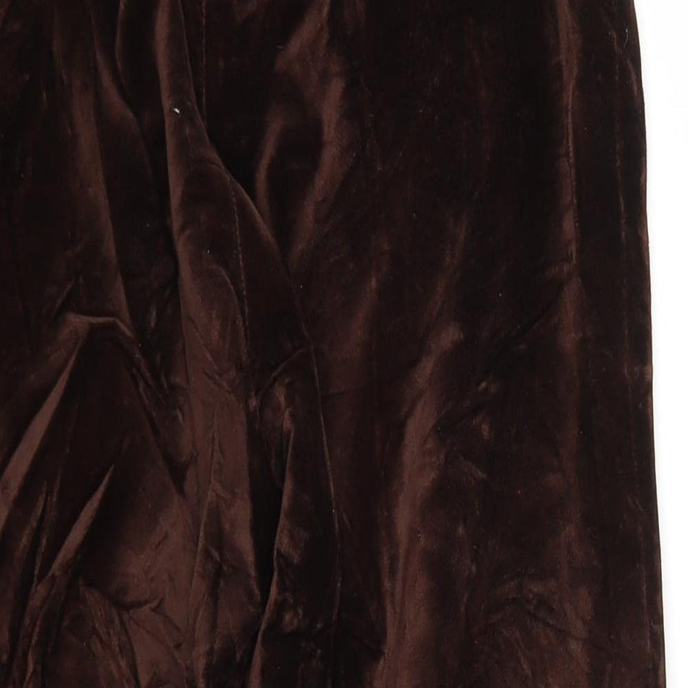 Preworn Womens Brown Trousers Size 8 L20 in Regular