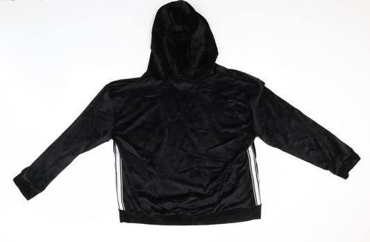 Preworn Womens Black Cotton Pullover Hoodie Size 2XL
