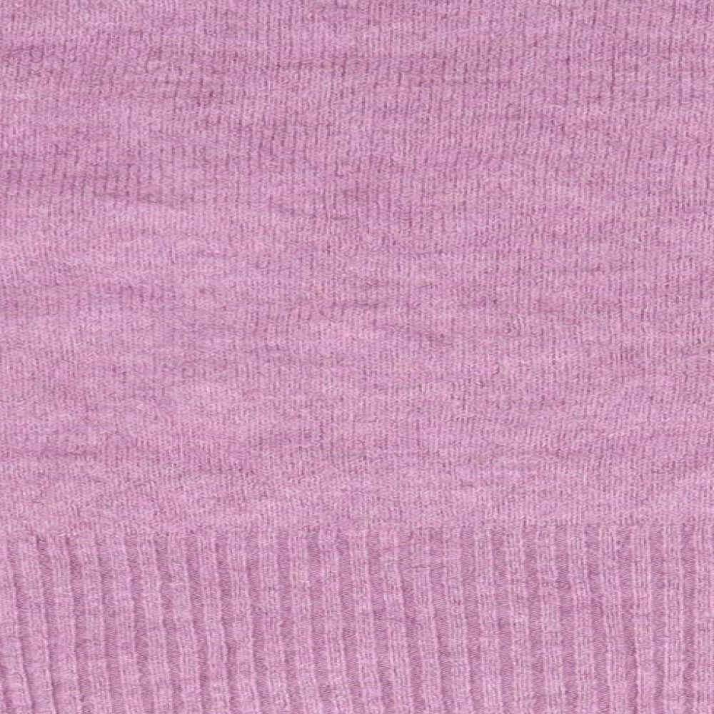 Marks and Spencer Womens Pink Square Neck Acrylic Henley Jumper Size M