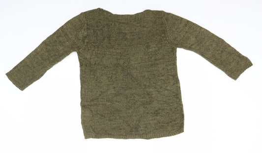 Dorothy Perkins Womens Brown Round Neck Acrylic Pullover Jumper Size 10