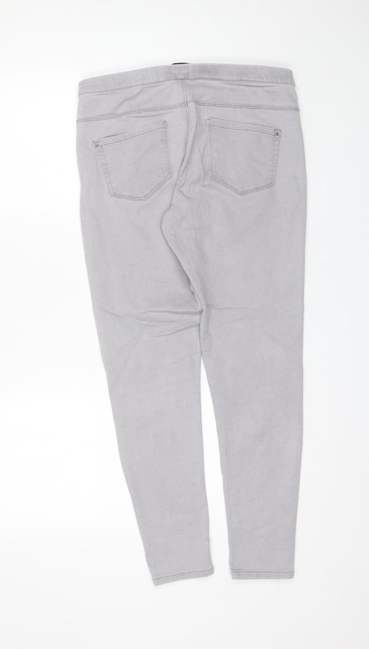 Denim Co Womens Grey Cotton Jegging Jeans Size 14 L27 in Regular