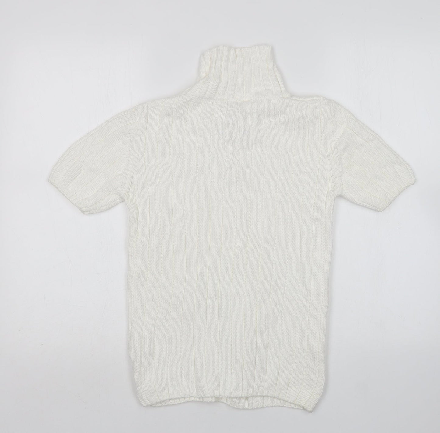 Lee Cooper Womens White V-Neck Cotton Pullover Jumper Size S