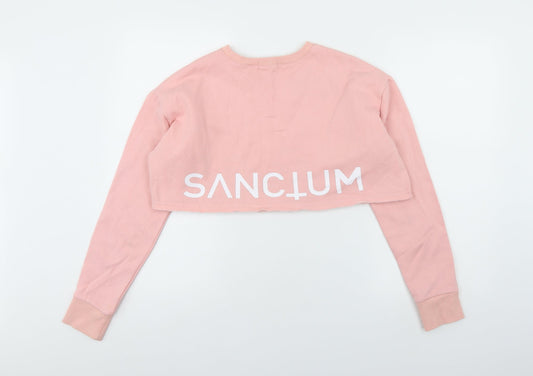Sanctum Womens Pink Cotton Cape Sweatshirt Size S