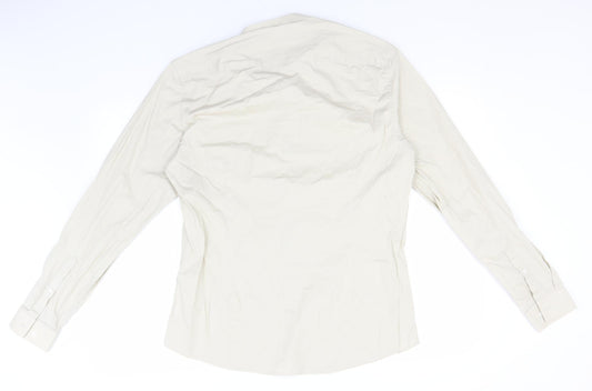 ASOS Womens Green Cotton Basic Button-Up Size L Collared