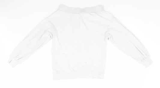 H&M Womens Green Scoop Neck Cotton Pullover Jumper Size S