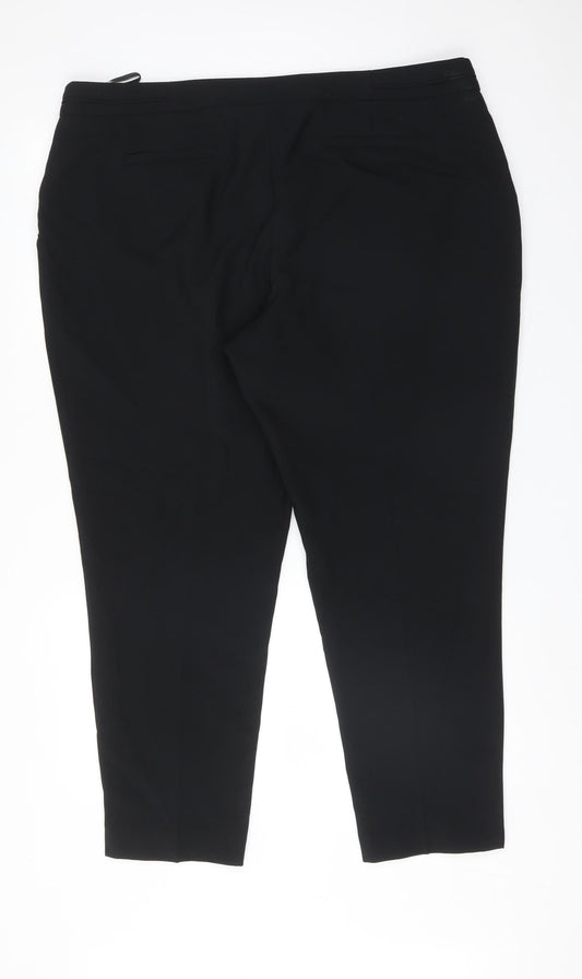 BHS Womens Black Polyester Dress Pants Trousers Size 20 L28 in Regular