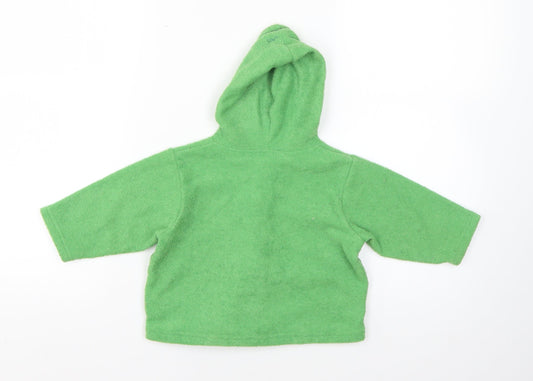 Mothercare Girls Green Polyester Pullover Jumper Size 9-12 Months