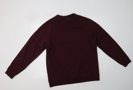 Very Mens Purple Cotton Pullover Sweatshirt Size L