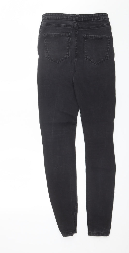 Denim & Co. Womens Black Cotton Skinny Jeans Size 10 L29 in Regular