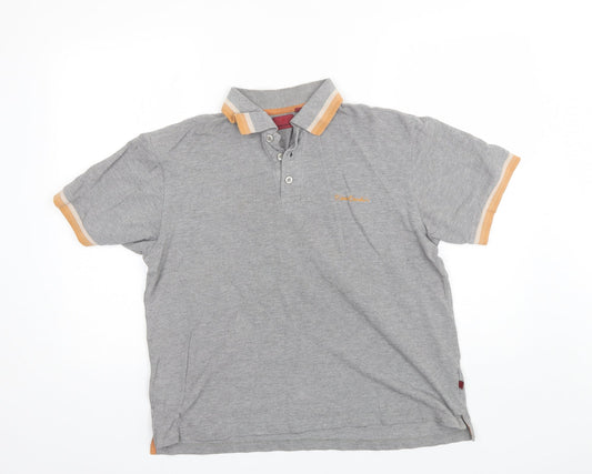 Pierre Cardin Mens Grey  Cotton  Polo Size M Collared
