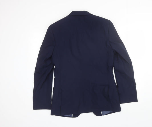 Marks and Spencer Mens Blue Wool Jacket Blazer Size 38