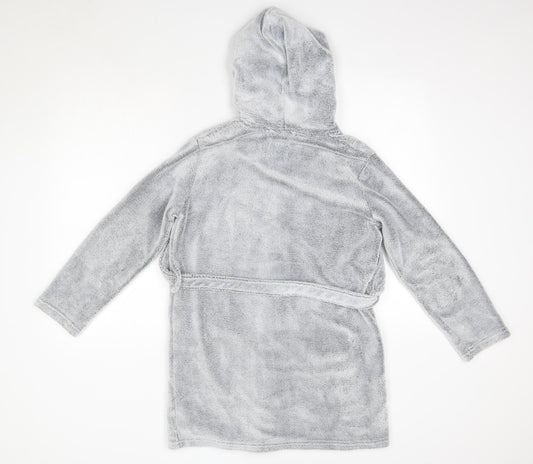 New Look 915 Girls Grey Solid Polyester Top Robe Size S