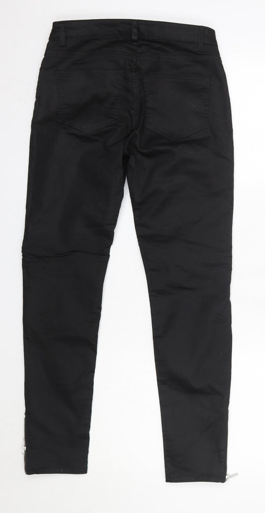 H&M Womens Black Cotton Skinny Jeans Size 8 L26 in Regular