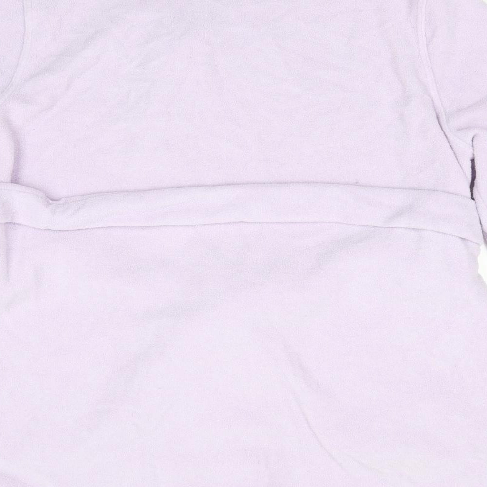 Marks and Spencer Womens Purple Solid Polyester Robe Size 12 - Pale lilac Mid length