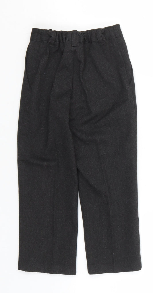 Preworn Boys Grey Polyester Dress Pants Trousers Size 3-4 Years Regular