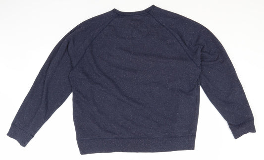 Burton Mens Blue Round Neck Cotton Pullover Jumper Size XL