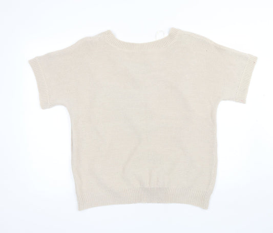 Store 21 Womens Beige Round Neck Acrylic Pullover Jumper Size L