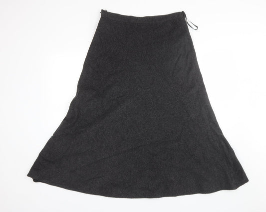 Coercion Womens Grey Wool A-Line Skirt Size 30 in