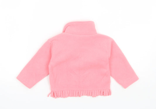 Mothercare Baby Pink Polyester Cardigan Jumper Size 3-6 Months