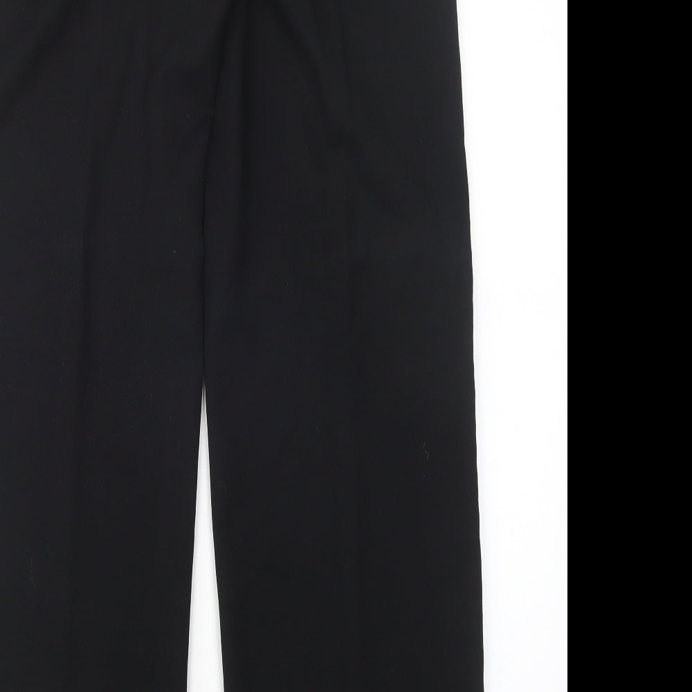 NEXT Womens Black Polyester Trousers Size 8 L32 in Regular