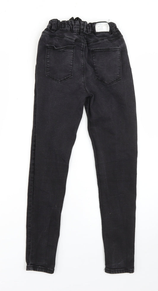 Denim Co Girls Black Cotton Skinny Jeans Size 11-12 Years Regular