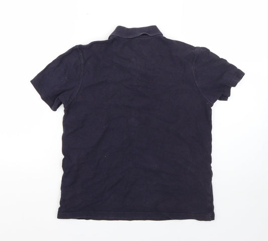 George Boys Blue Cotton Basic Polo Size 10-11 Years Collared