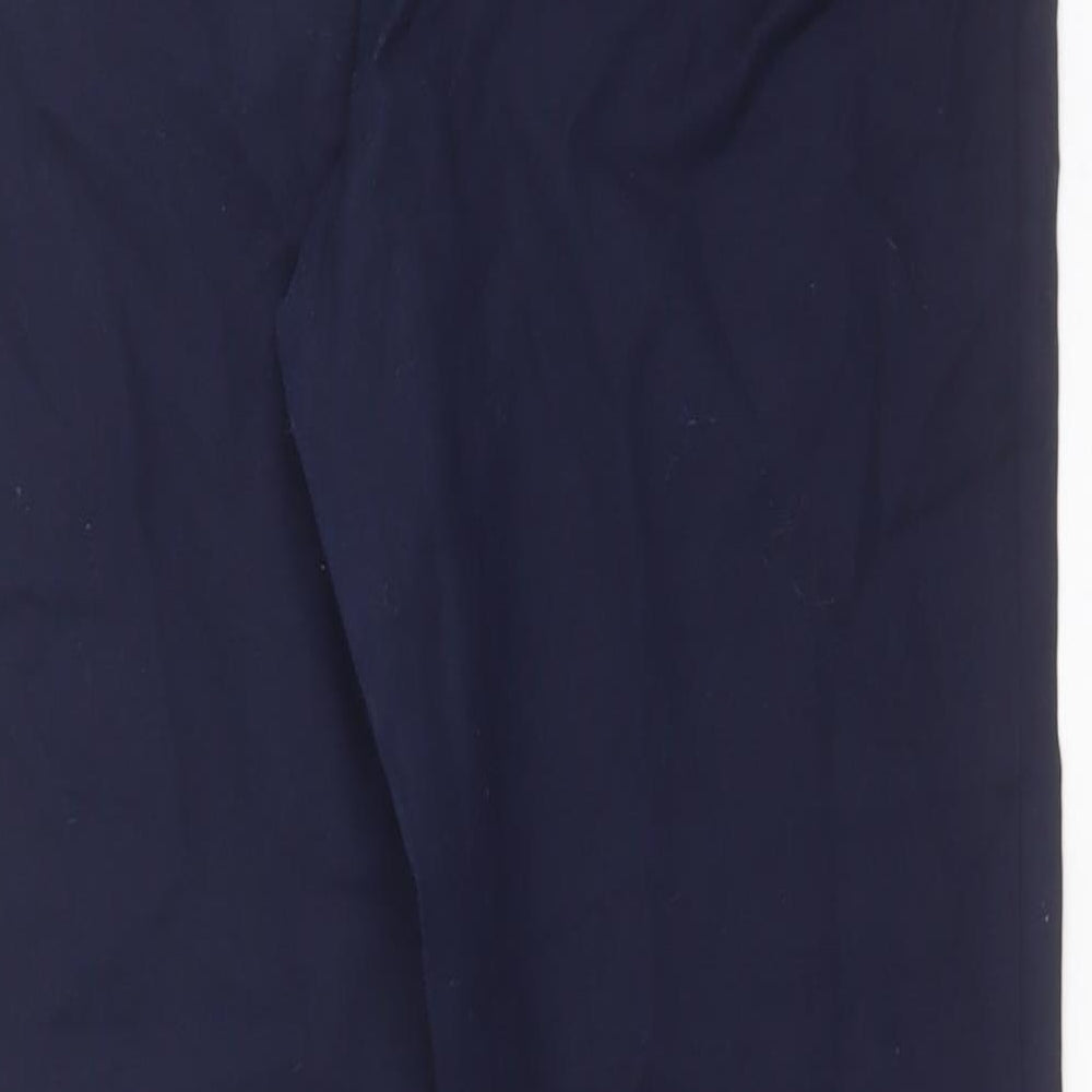 NEXT Womens Blue Cotton Carrot Trousers Size 12 L28 in Regular