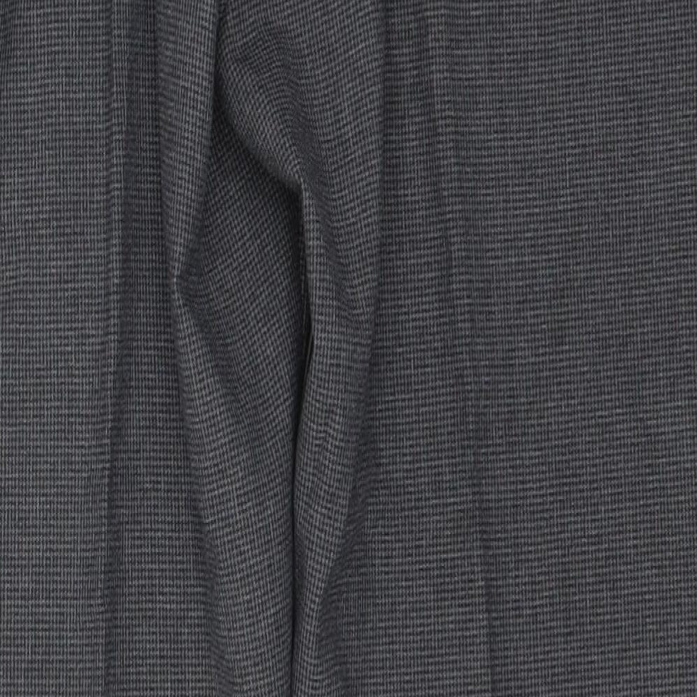 Cedar Wood State Mens Grey Houndstooth Polyester Trousers Size 34 in L27 in Slim