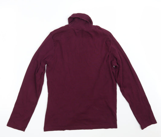 M & Co. Womens Purple 100% Cotton Pullover Sweatshirt Size XL