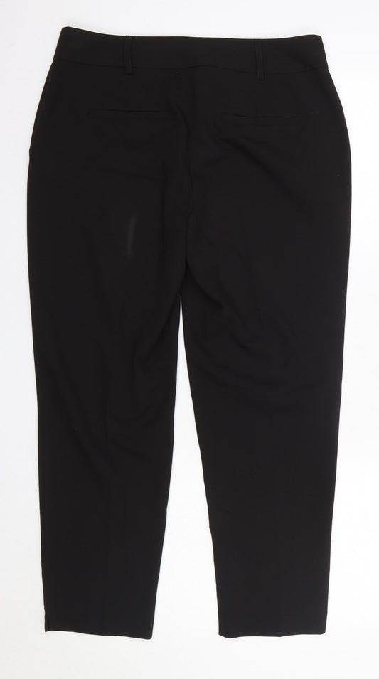 Dorothy Perkins Womens Black Polyester Dress Pants Trousers Size 10 L26 in Regular