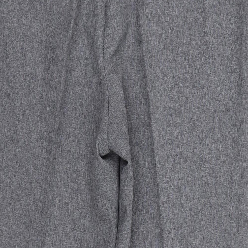BM Womens Grey Polyester Dress Pants Trousers Size 14 L24 in Regular