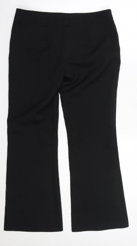 MK one Womens Black Polyester Dress Pants Trousers Size 10 L28 in Regular